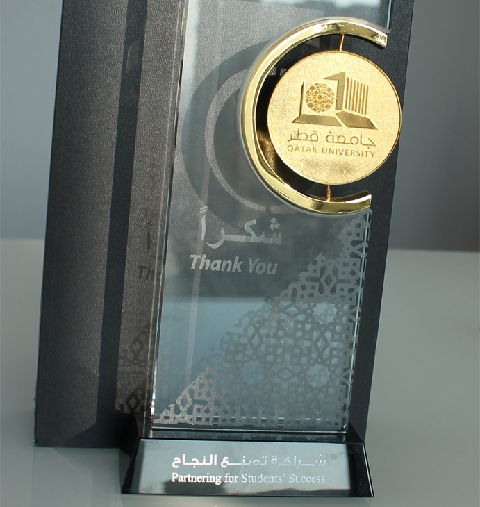 malomatia honored in Qatar University Employer Recognition Ceremony