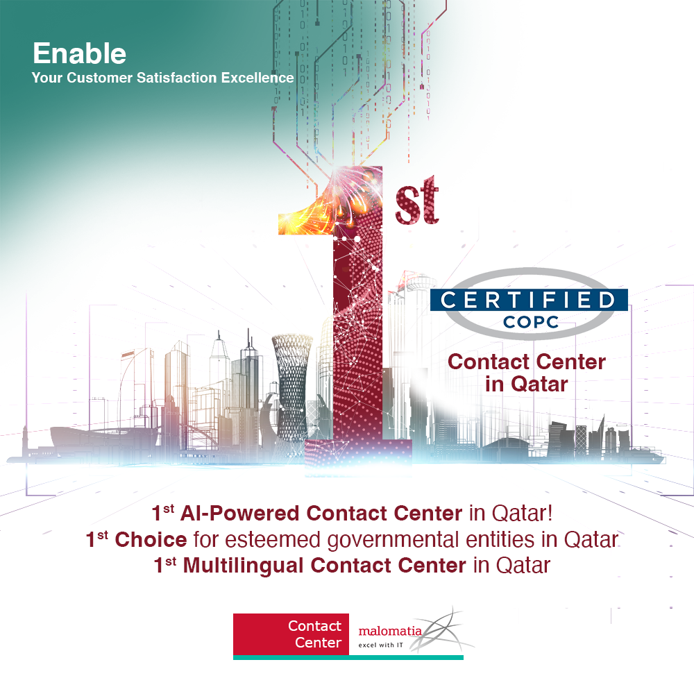 مركز اتصال خدمات معلوماتية يحصل على شهادة مركز أداء عمليات العُملاء كأول مركز اتصال في قطر